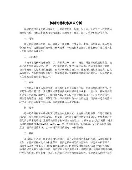 杨树造林技术要点分析