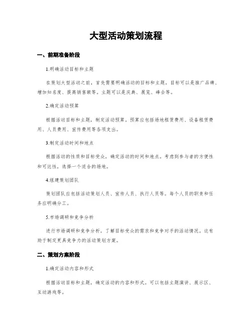 大型活动策划流程