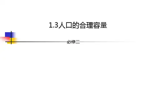 必修二1.3人口的合理容量课件(共29张ppt)