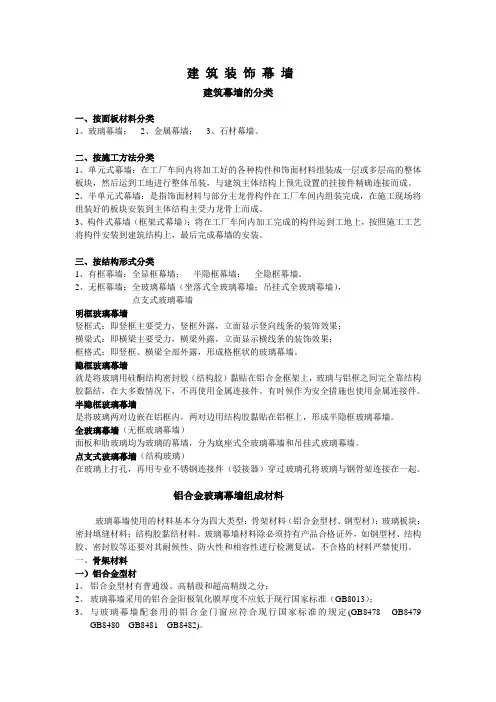 建 筑 装 饰 幕 墙