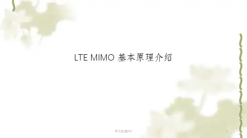 LTE MIMO 基本原理介绍课件