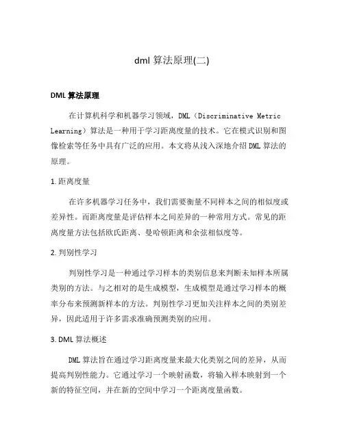 dml算法原理(二)