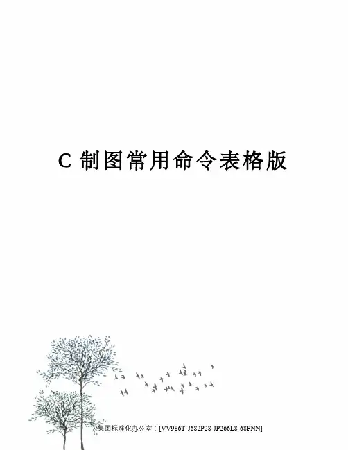 C制图常用命令表格版