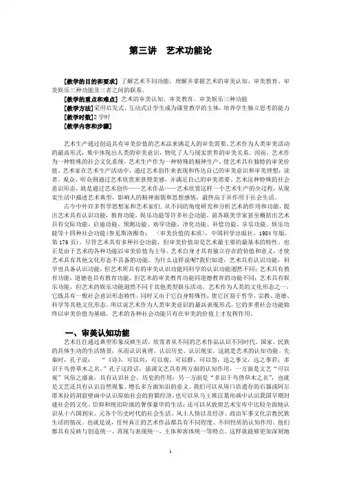 第三讲  艺术功能论