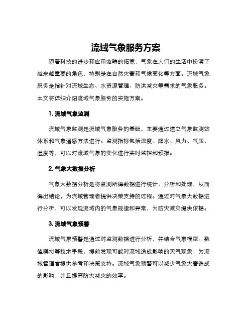 流域气象服务方案