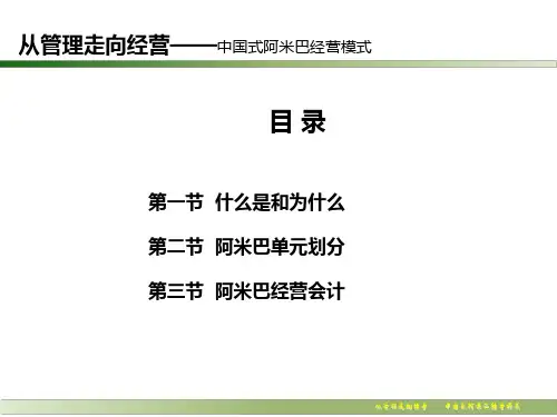 从管理走向经营之阿米巴经营模式课件