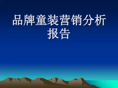 品牌童装营销分析报告(ppt34张)