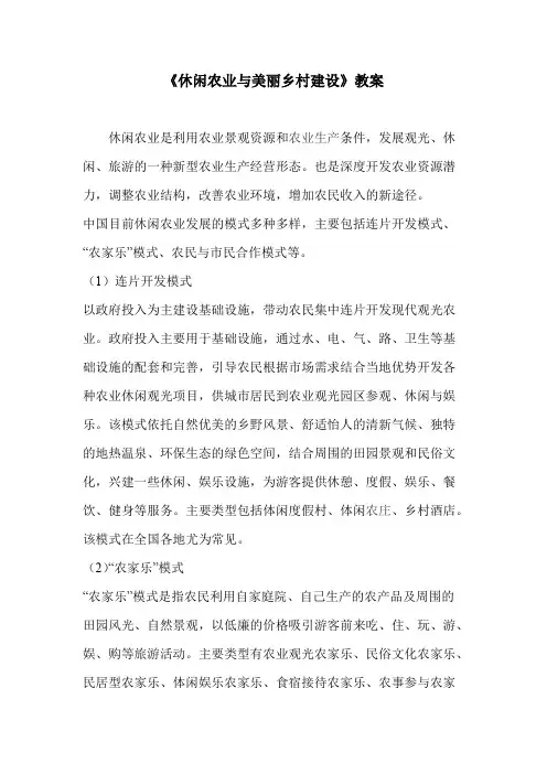 美丽乡村教案【最新】