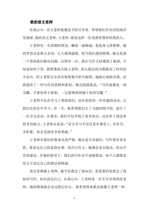 我的语文老师