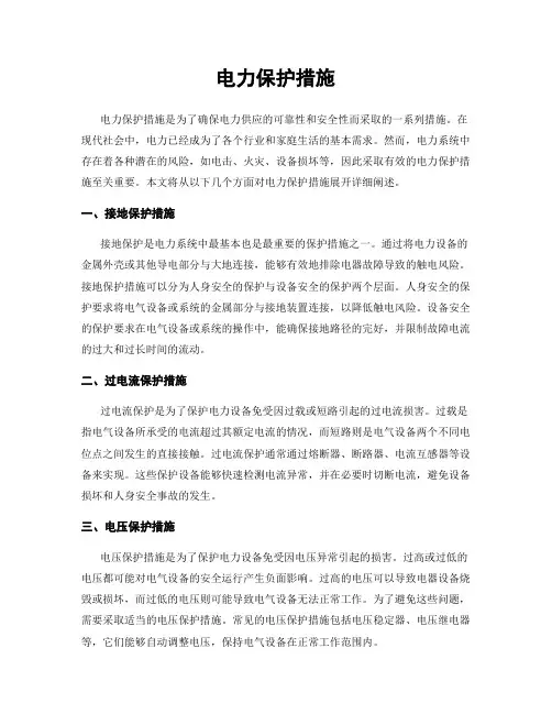 电力保护措施