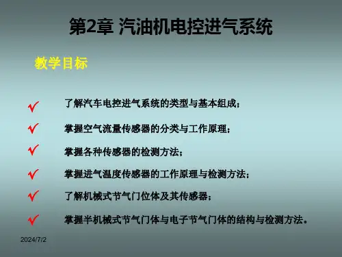 汽车发动机电控技术第二章汽油机电控进气系统PPT课件