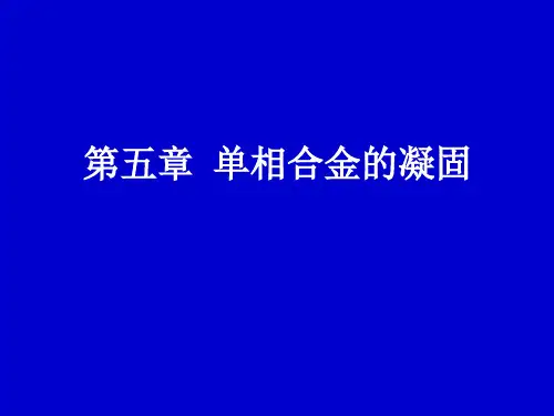 金属凝固原理第5章单相合金的凝固