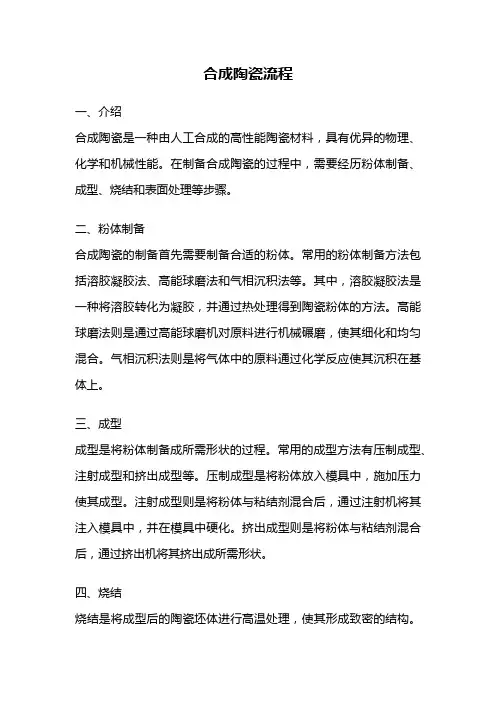 合成陶瓷流程