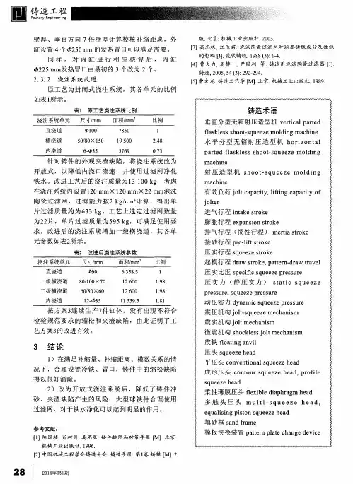 铸造术语