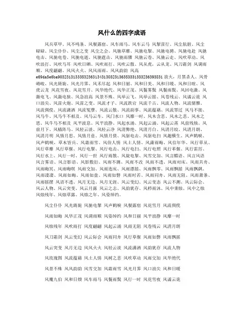 风什么的四字成语