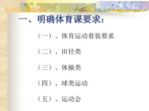 体育课安全预案PPT课件