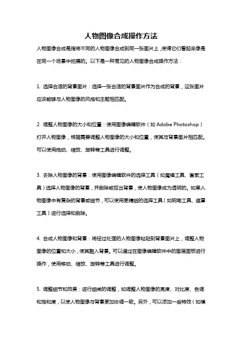 人物图像合成操作方法