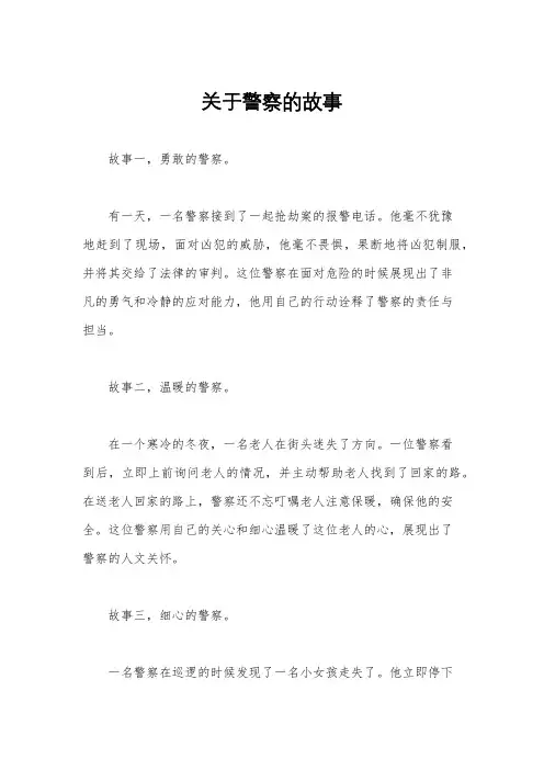 关于警察的故事