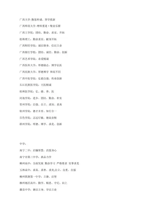 南宁学校校训