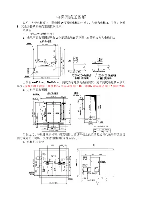 电梯间施工图解