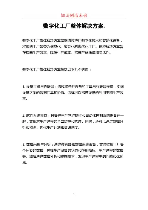 数字化工厂整体解决方案.