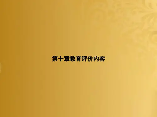 第十章教育评价内容