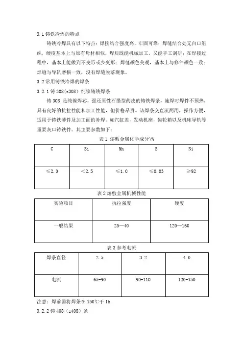 冷焊修复
