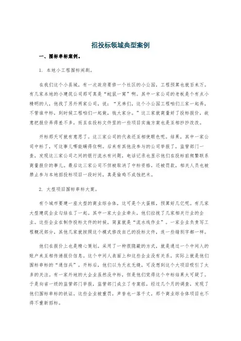 招投标领域典型案例