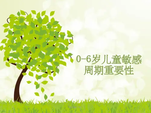 0-6岁儿童敏感周期与大脑发展规律ppt课件