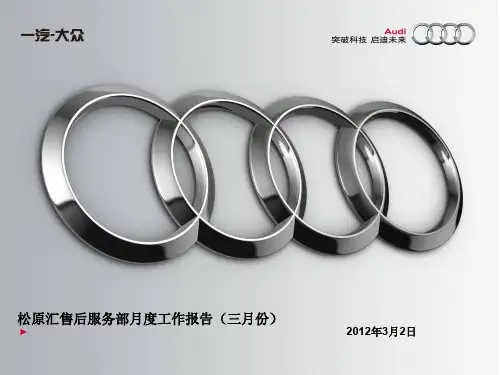 售后服务部二月份工作总结及三月份工作计划模板ppt课件