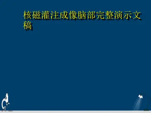核磁灌注成像脑部完整演示文稿