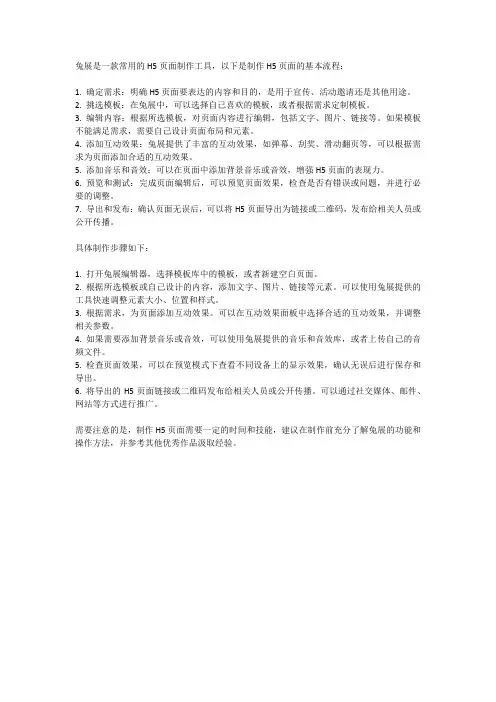 兔展h5制作流程