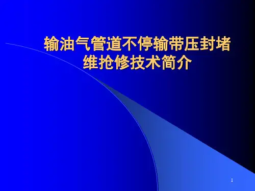 管道带压封堵技术简介演示幻灯片