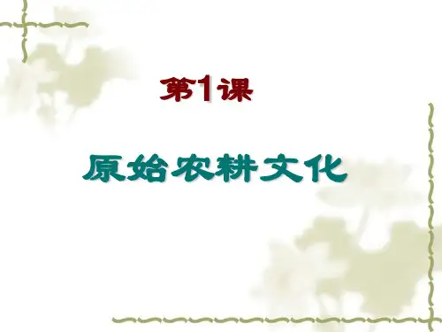 第1课古代的农耕文化(精)
