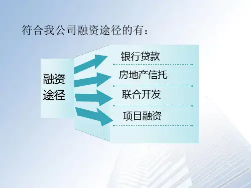 房地产行业融资途径资料课件