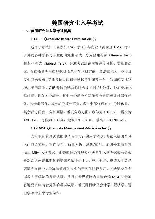 美国研究生入学考试
