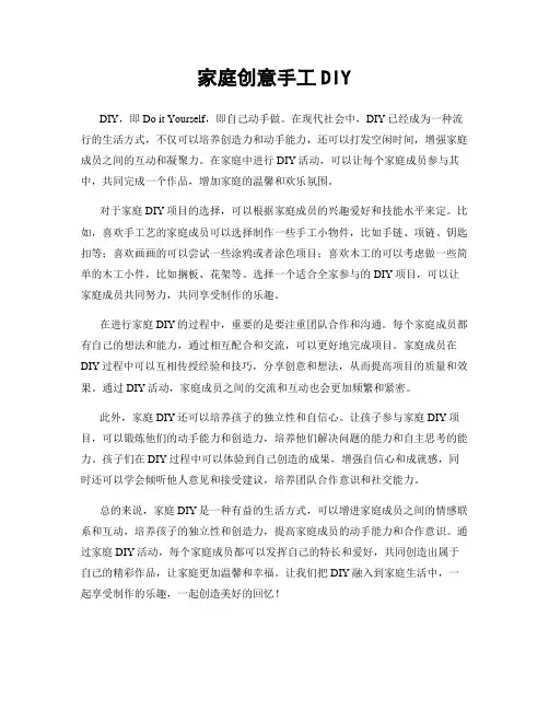 家庭创意手工DIY