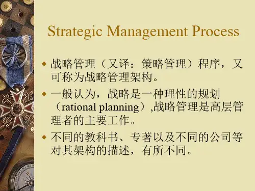 Strategic Management Process战略管理课件