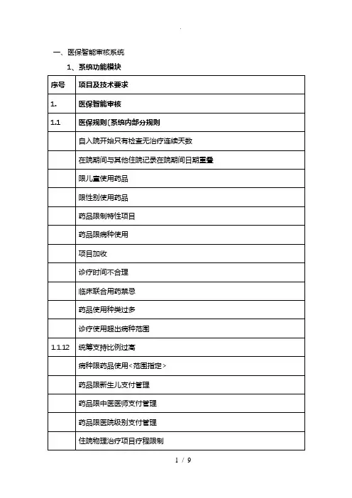 医保智能审核系统方案