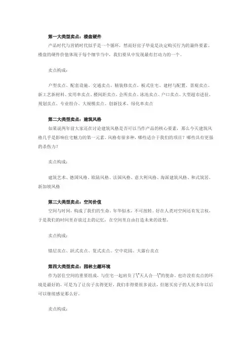 房地产项目千锤百炼18大卖点