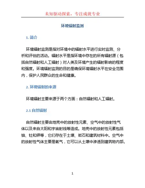 环境辐射监测
