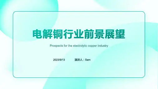2023年电解铜行业前景：电解铜供应瓶颈遭约束