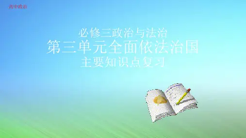 高中必修三《政治与法治》全面依法治国单元复习教学课件
