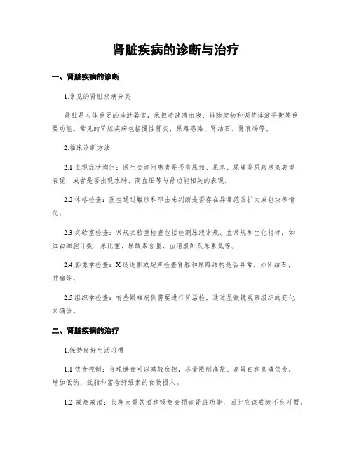 肾脏疾病的诊断与治疗