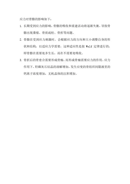 应力对骨骼的影响