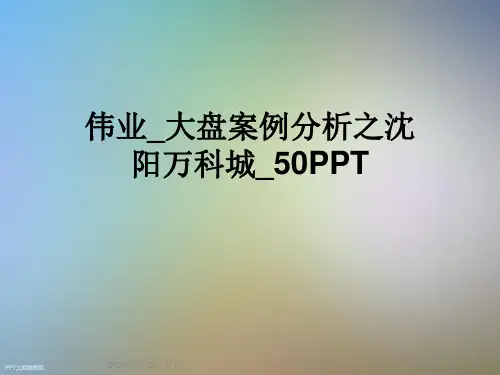 伟业_大盘案例分析之沈阳万科城_50PPT