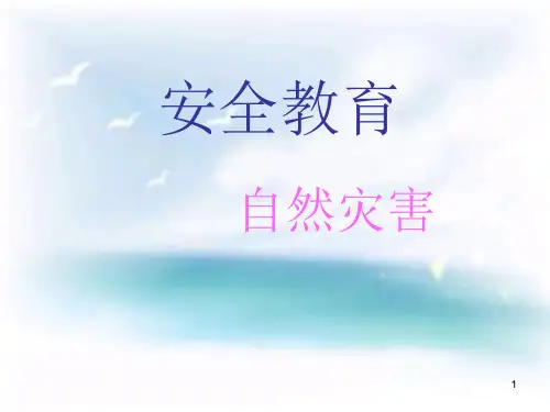 自然灾害的安全教育ppt课件