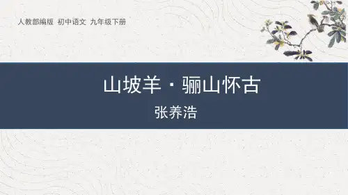部编版九年级语文下册 山坡羊骊山怀古 课外古诗词诵读新教学课件