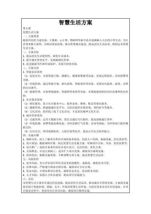 智慧生活方案