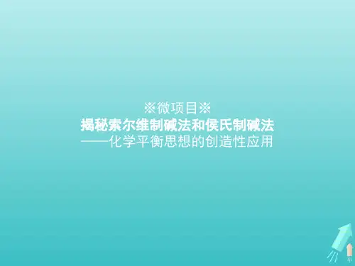 2020_2021学年高中化学第3章物质在水溶液中的行为微项目揭秘索尔维制碱法和侯氏制碱法课件鲁科版选修4